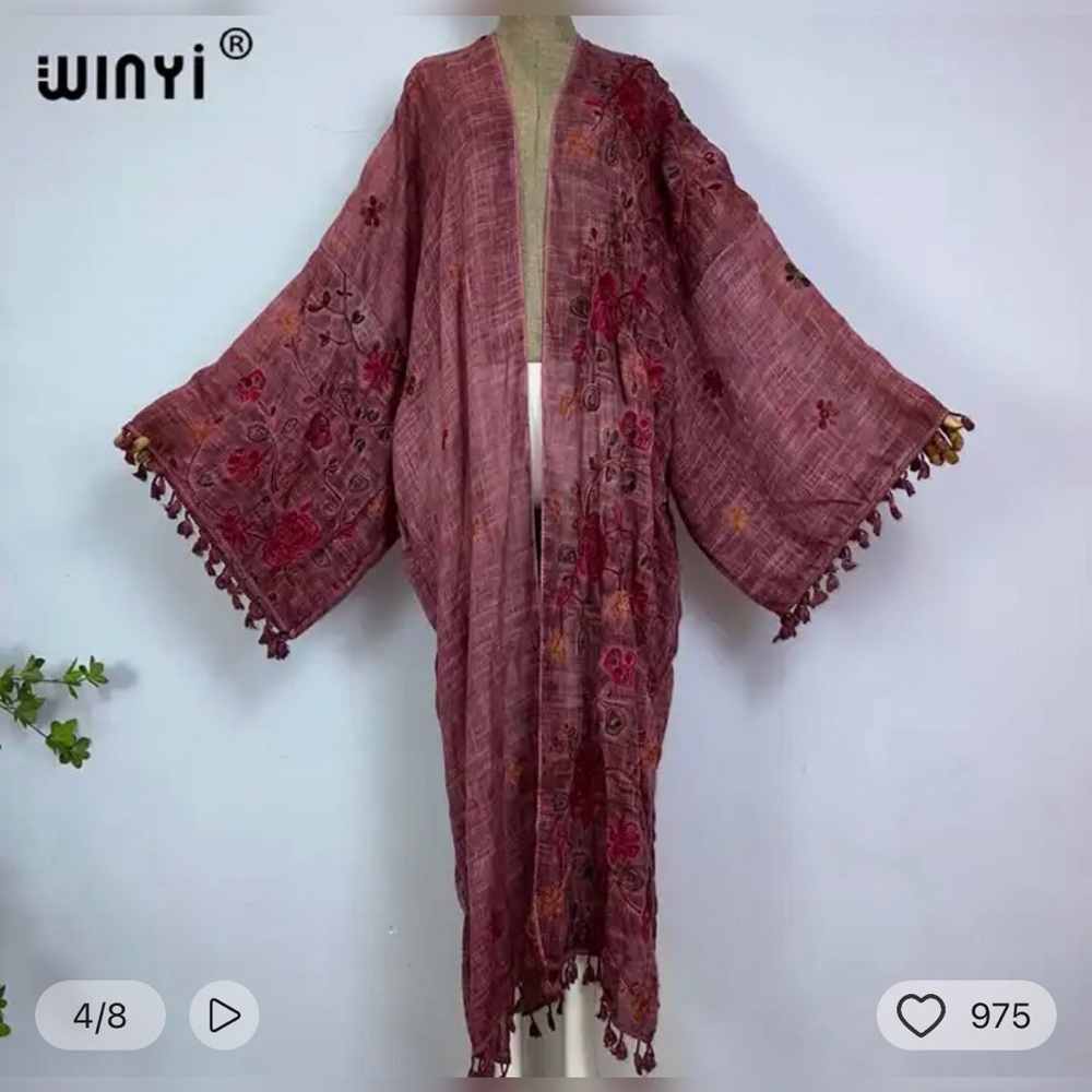 Spun Flowers Kimono